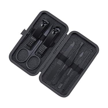 Imagem de Kit Profissional de Pedicure com 7 Peças e Estojo Tesoura Unhas Aço Inoxidável Grooming para Salão Homens Mulheres Pais Idosos Pacientes Cuidado Viage