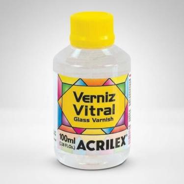 Imagem de Verniz Vitral Acrilex 100ml Base Madrepérola 592 + Incolor Clareador + Fosco | Acabamento Brilhante para Vidro, Cerâmica, Porcelana e Artesanato Profissional