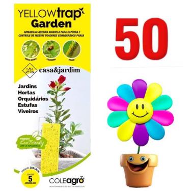 Imagem de Armadilha Amarela Adesiva Contra Insetos 50 Unidades Yellow Trap Mini 