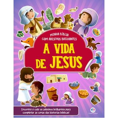 Imagem de Livro - A vida de Jesus - Bíblia com adesivos brilhantes