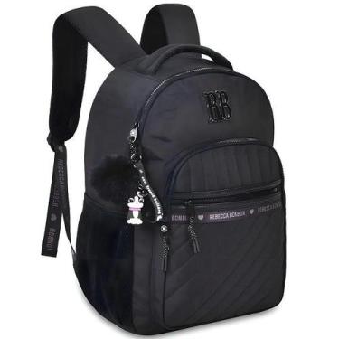 Imagem de Mochila Escolar de Costas Rebecca Bonbon Sweet Dreams RB27001 Preto - 
