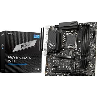Imagem de Placa Mãe MSI PRO B760M-A WIFI (LGA 1700/4xDDR5/HDMI/DisplayPort/M.2/USB 3.2)