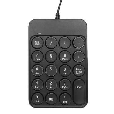 Imagem de Serounder Teclado Numérico Com Fio USB, 19 Teclas Redondas Teclado Numérico Ergonômico Com Fio Externo Com Material ABS Premium, para Laptop e Desktop