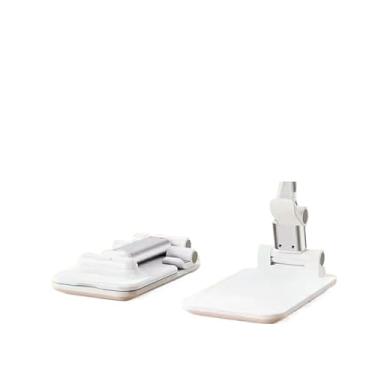 Imagem de Suporte Para Celular e Tablet Mesa Universal Dobrável Ajustável Base Antiderrapante Ideal para Videochamadas Filmes Home Office e Viagens Premium(branco,2 pcs)