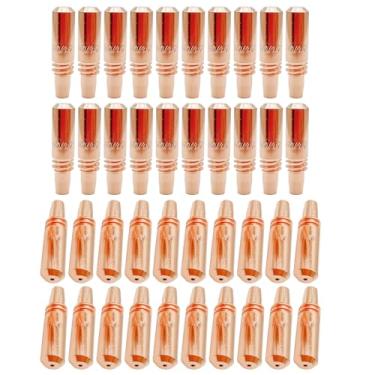 Imagem de 40 peças 206187 pontas de contato 0,035-0,040 polegadas para Miller Spoolmatic Pro 15A 30A, série XR, Tocha de solda Roughneck C Series MIG