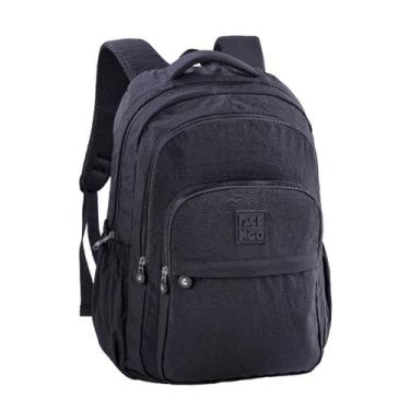 Imagem de Mochila Escolar De Costas Juvenil Crinkle Impermeável Pack n'go Notebo