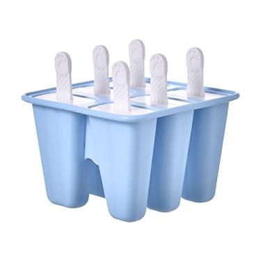 Imagem de Formas de Popsicle Silicone com 6 Peças Paleta Gelo Reutilizáveis BPA Liberação Fácil Palitos Fabricante Caseiro para Adultos
