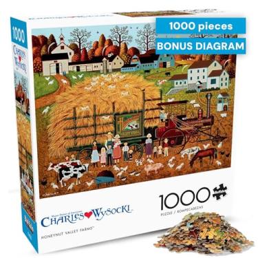 Imagem de Buffalo Games Charles Wysocki Honeynut Valley Farm, quebra-cabeça adulto de 1000 peças, quebra-cabeça desafiador, perfeito para noites de jogos, o tamanho final é 26,75 x 19,7 cm