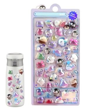 Imagem de Adesivos 3D Fofos | Adesivos 3D Fofos Luminosos Infantis | de Animais para Scrapbook - Para Cadernos Estojos Copos de Água Escola Sala de Aula Recompensa Festa Aniversário