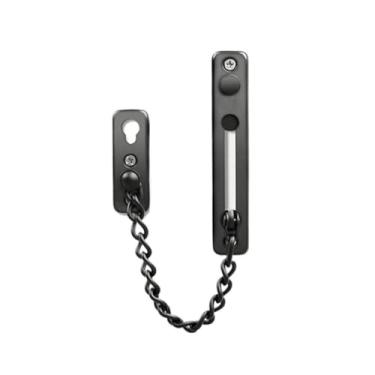 Imagem de Corrente de aço inoxidável, corrente de trinco de porta, corrente de porta, kit de corrente de fácil instalação, ferragens domésticas para armários, cercas, alojamento de viagem, portas residenciais