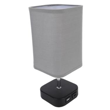 Imagem de Hyuduo Abajur de Mesa de Cabeceira, Abajur de Mesa Regulável Com Controle de Toque USB Tipo C Com Lâmpada LED E26 e Brilho de 3 Níveis para Luz de Leitura de de Cabeceira da Sala de (Plugue UE 220V)