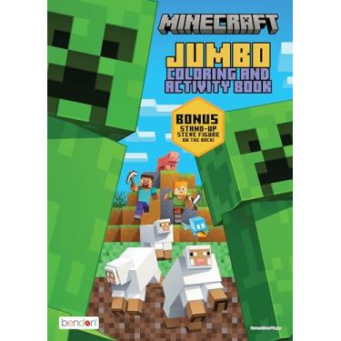 Imagem de Bendon Livro de colorir Minecraft | Livro de atividades de Minecraft | Livros de colorir jumbo de artesanato de mina | Livro de colorir Minecraft Pixel Art | Livros de colorir de videogame | 80