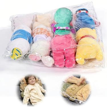 Imagem de Capa de almofada transparente para armazenamento de animais de pelúcia PVC organizador de brinquedos com zíper à prova d'água suporte de brinquedo para sala de jogos quarto sofá cadeira