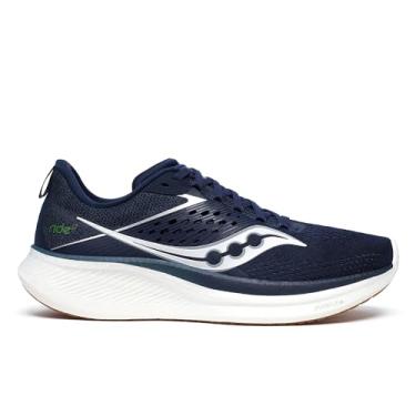 Imagem de Saucony Tênis masculino Ride 17, Azul-marinho/Goma de, 38