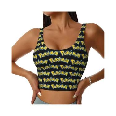 Imagem de Sutiãs Esportivos Personalizados Para Mulheres Pikachu De Alto Impacto
