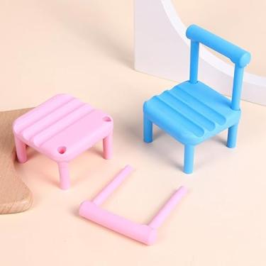 Imagem de Bonito suporte de telefone em forma de cadeira para mesa, suporte universal engraçado compatível com smartphones, tablets e e-readers (2)