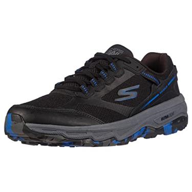 Imagem de Skechers Tênis masculino GOrun Altitude-Trail para corrida e caminhada com espuma resfriada a ar, Preto/azul, 11.5 X-Wide