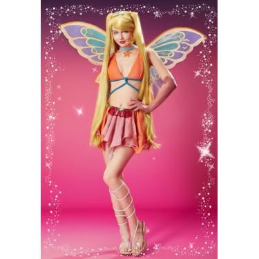 Imagem de Micotaku Winx Club Enchantix Stella Women's Cosplay Costume with Wings