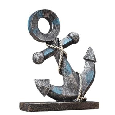 Imagem de HYTTER Modelo âncora vintage resina criativa casa café quarto vinho armário decoração peças decoração armário vinho decoração 19 cm