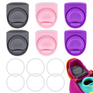 Imagem de 6 conjuntos de rolha e junta de substituição compatíveis com Owala FreeSip 680 g 947 ml, tampa de anel superior de garrafa de água para Owala 16/19/24/32/1,134 g, acessórios de boca de garrafa de