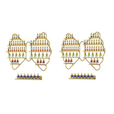 Imagem de Prateleiras de metal para armazenamento de esmaltes de parede para salão de unhas, prateleira de esmalte de metal, prateleira de esmalte de unhas de metal para exibição de óleo essencial, varejo