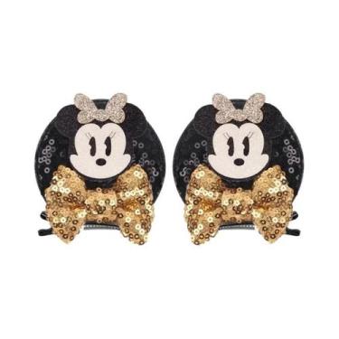Imagem de Clipe De Cabelo Com Orelhas De Rato Disney Brilhantes Para Meninas, Ac