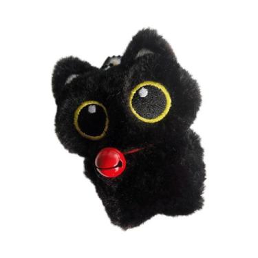 Imagem de Brinquedo De Pelúcia Gato Preto Kawaii, Almofada Pequena E Aconchegant
