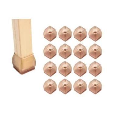 Imagem de Protetores De Pés De Cadeira Redondos De Feltro 16PCS Capas De Silicon