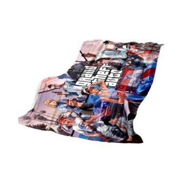 Imagem de Cobertor De Flanela Macio Grand Theft Auto Gamer Para Camas Sofás Piqu