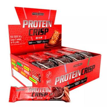 Imagem de Kit 12 Barra Proteína Crisp Bar Cookies And Cream 45g Cada - Integralm
