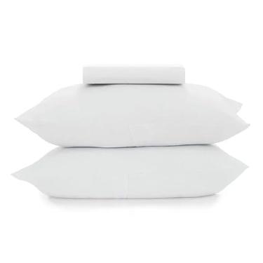 Imagem de Altenburg, Jogo Lencol King 3 Pcs Malha Algodão Branco Altenburg