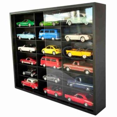 Imagem de Expositor 18 Nichos - Escala 1:24 carrinhos Preto - cod 24003 - MAG AR