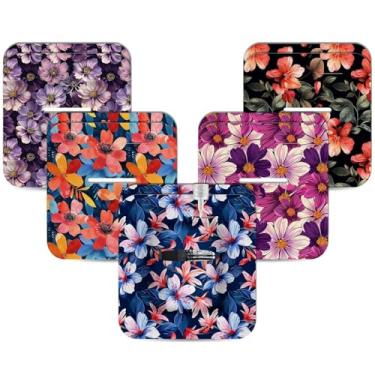 Imagem de Amolyfe Adesivos de bolso Tandem Mobi, pacote com 10 bolsos para bomba de insulina Tandem Mobi, à prova d'água e hipoalergênica, capa de remendo com suporte adesivo no corpo, 10 dias ou mais, flor