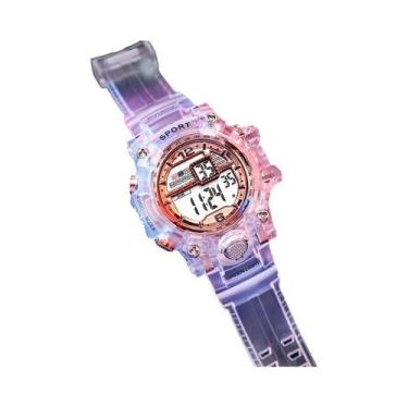 Imagem de Relógio Digital Esportivo Luxuoso Unissex YIKAZE Design Transparente E