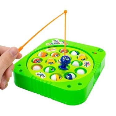 Imagem de Brinquedo Pesca Pega Peixe Infantil Jogo Pescaria Giratório Pesca Maluca Infantil