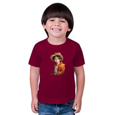 Imagem de Blusa de manga infantil One Piece Solo Power Air - MARCELO, Vinho, 6