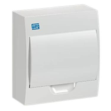 Imagem de Quadro Painel de Distribuiçãoo p/ 8 Disjuntores Weg Sobrepor, Branco