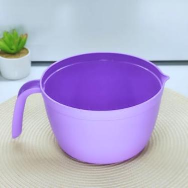 Imagem de Tigela de Preparo e Serviço 1,5L - Bico Dosador e Alça Curvada, Livre de BPA, Prática para Cozinha Doméstica, Ideal para Massas, Sopas e Molhos (Lilas)