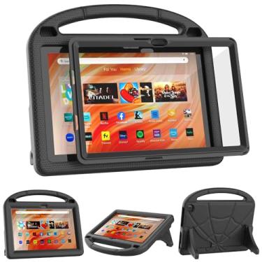 Imagem de Capa infantil para tablets de 10,1 polegadas, não serve para tablets iPad Sony de 10,1 polegadas, capa para tablet Patamiyari leve à prova de choque com suporte protetor de tela - preto
