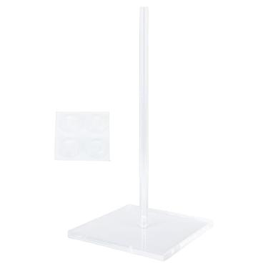 Imagem de Zerodis Suporte de Toalha de Acrílico, Dispensador de Rolo de Cozinha Transparente Espessamento Transparente Base Resistente Rack de Tecido Rasgo Suporte de Rolos Minimalista para Mesa