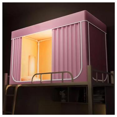 Imagem de Dossel retrátil de mosquiteiro para camas king/queen/twin - Cortinas de proteção de malha com postes - Rede de proteção portátil para barraca de cama para defesa de insetos