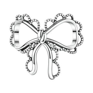 Imagem de Pingente De Coração Em Forma De Patinha De Gato Com Laço E Cereja Em P