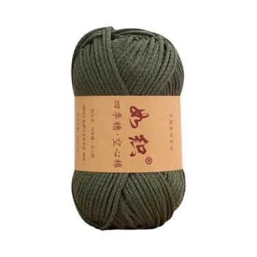 Imagem de Fio De Crochê E Tricô 100g 85M 65% Algodão Linha De Lã Artesanal Para 