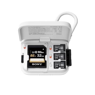 Imagem de PGYTECH Estojo para leitor de cartão Mini SD CreateMate, 2 em 1 UHS-II SD 4.0/Micro SD de alta velocidade com armazenamento portátil, transferência de dois compartimentos/USB 3.1/Tipo-C/OTG para