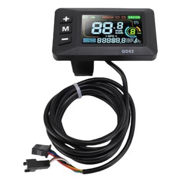 Imagem de Asixxsix Medidor de Display LCD de Bicicleta Elétrica, Painel de Controle Universal de e Bike 24V 36V 48V Com Material ABS à Prova de água Tela Colorida Grande para Controladores de