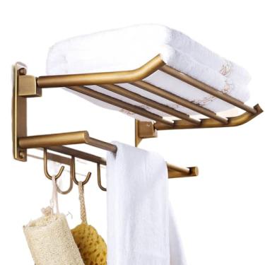 Imagem de Conjunto de ferragens de banheiro, toalheiro para banheiro, barra de toalha de banho de latão antigo europeu, pendurar na parede, suporte de toalha de banheiro, toalheiro com gancho