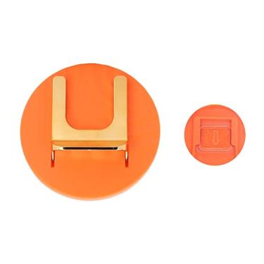 Imagem de CUOFYUNL Suporte para secador de cabelo, adesivo montado na parede, dobrável, organizador de rack para banheiro (Laranja)