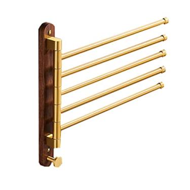 Imagem de Toalheiro barra de toalha suporte de toalha giratório para banheiro barra de toalha giratória montada na parede suporte de toalha giratório espaço alumínio 2/3/4/5bar prateleira de banheiro prateleira