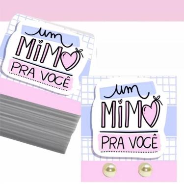 Imagem de Kit Com 50 Brincos + Tag Mimo Para Lembrancinhas/Casamento