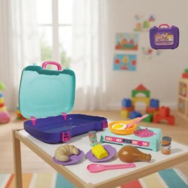 Imagem de Kit Maleta Profissão Super Chef Cozinha Infantil Acessórios - Pica Pau